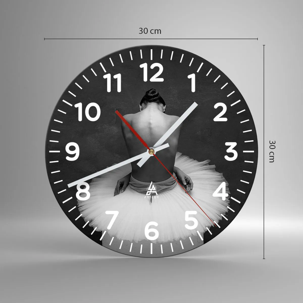 Zegar ścienny - Właśnie rozkwita - 30x30 cm