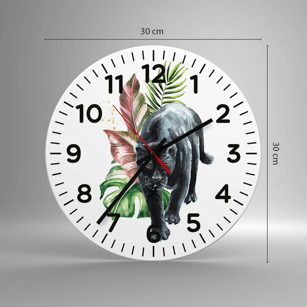 Ceas de perete - Ceas pe sticlă - Sălbăticia inimii - 30x30 cm