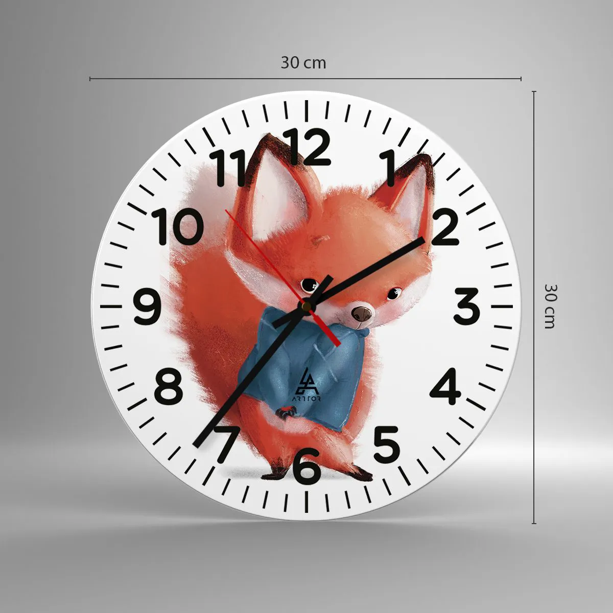 Wanduhr - Glasuhr - Steht mir das gut? - 30x30 cm