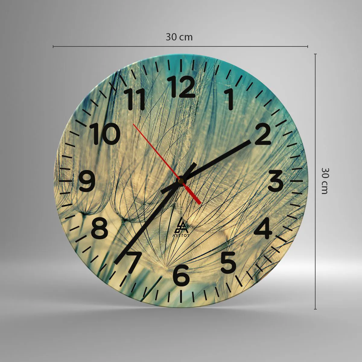 Wanduhr - Glasuhr - In Erwartung des Windes - 30x30 cm