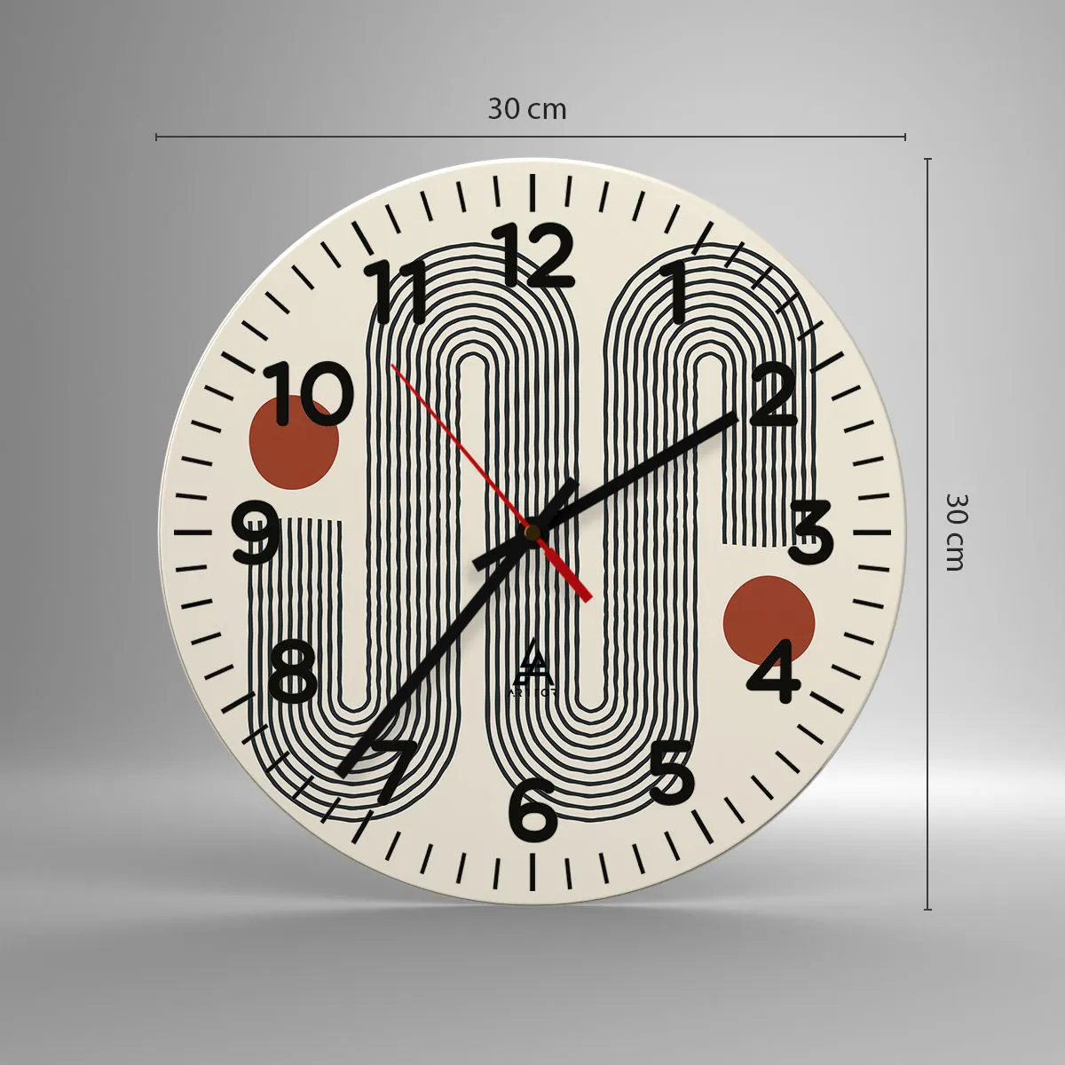 Reloj de pared - Reloj de vidrio - De principio a fin - 30x30 cm