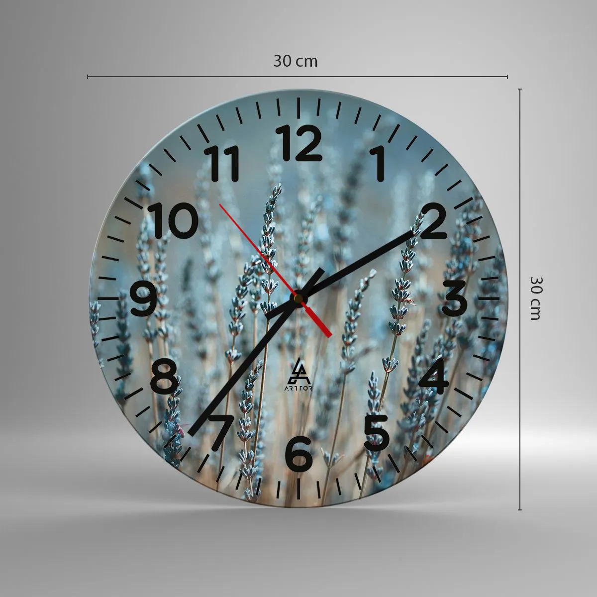 Horloge murale - Pendule murale - Tige odorante - 30x30 cm