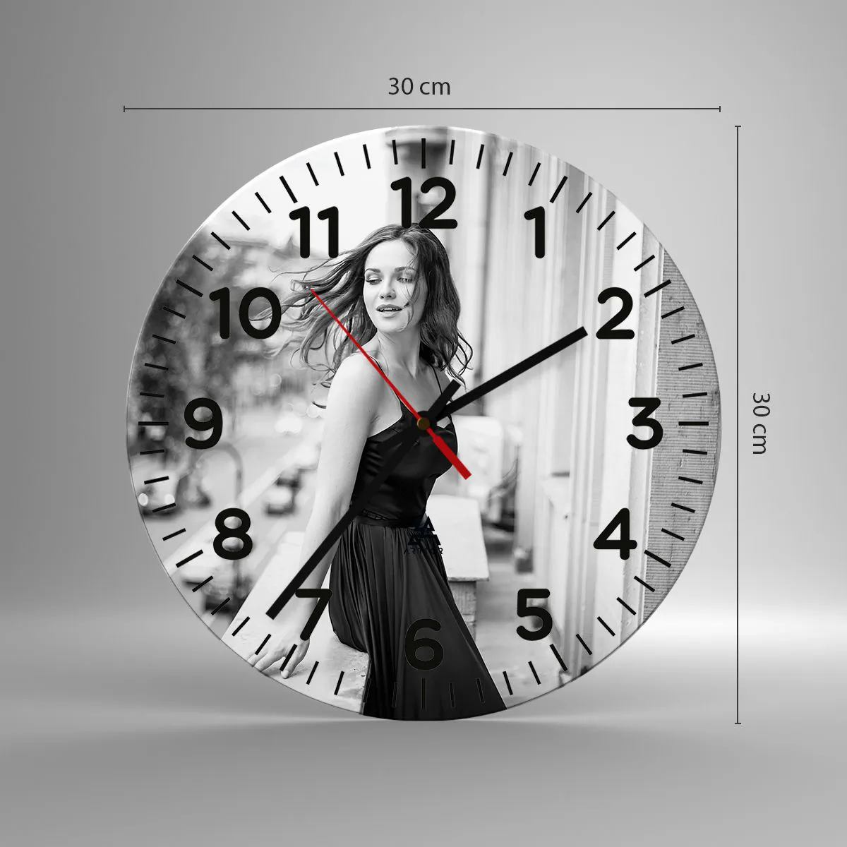 Reloj de pared - Reloj de vidrio - Ciertamente, parisina - 30x30 cm