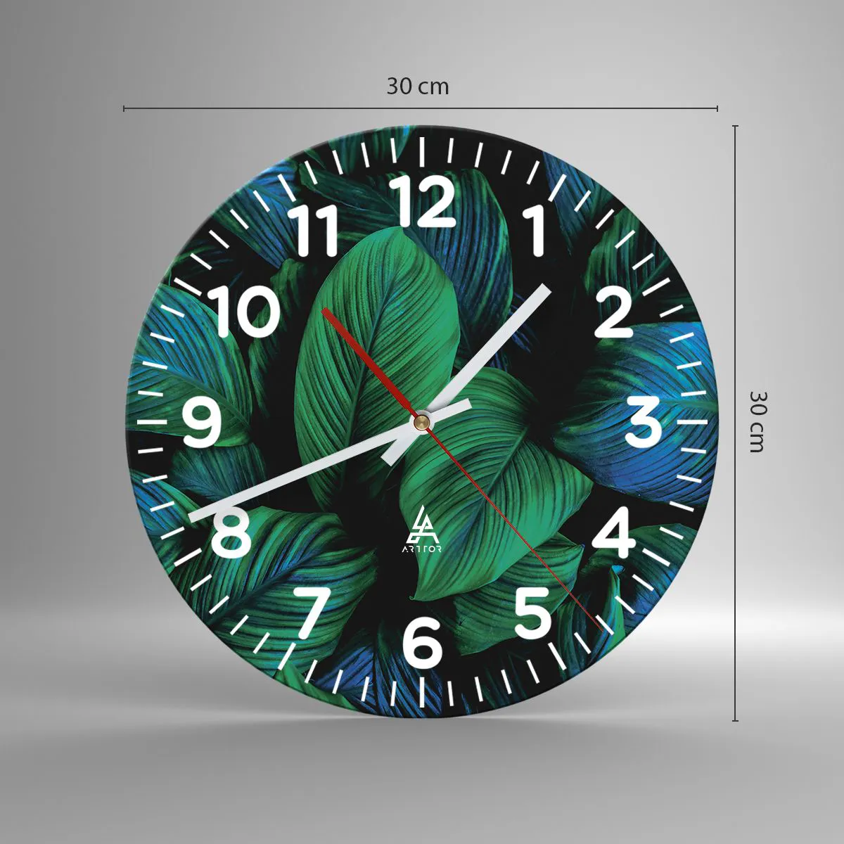 Nástenné hodiny - V zelenom dave - 30x30 cm