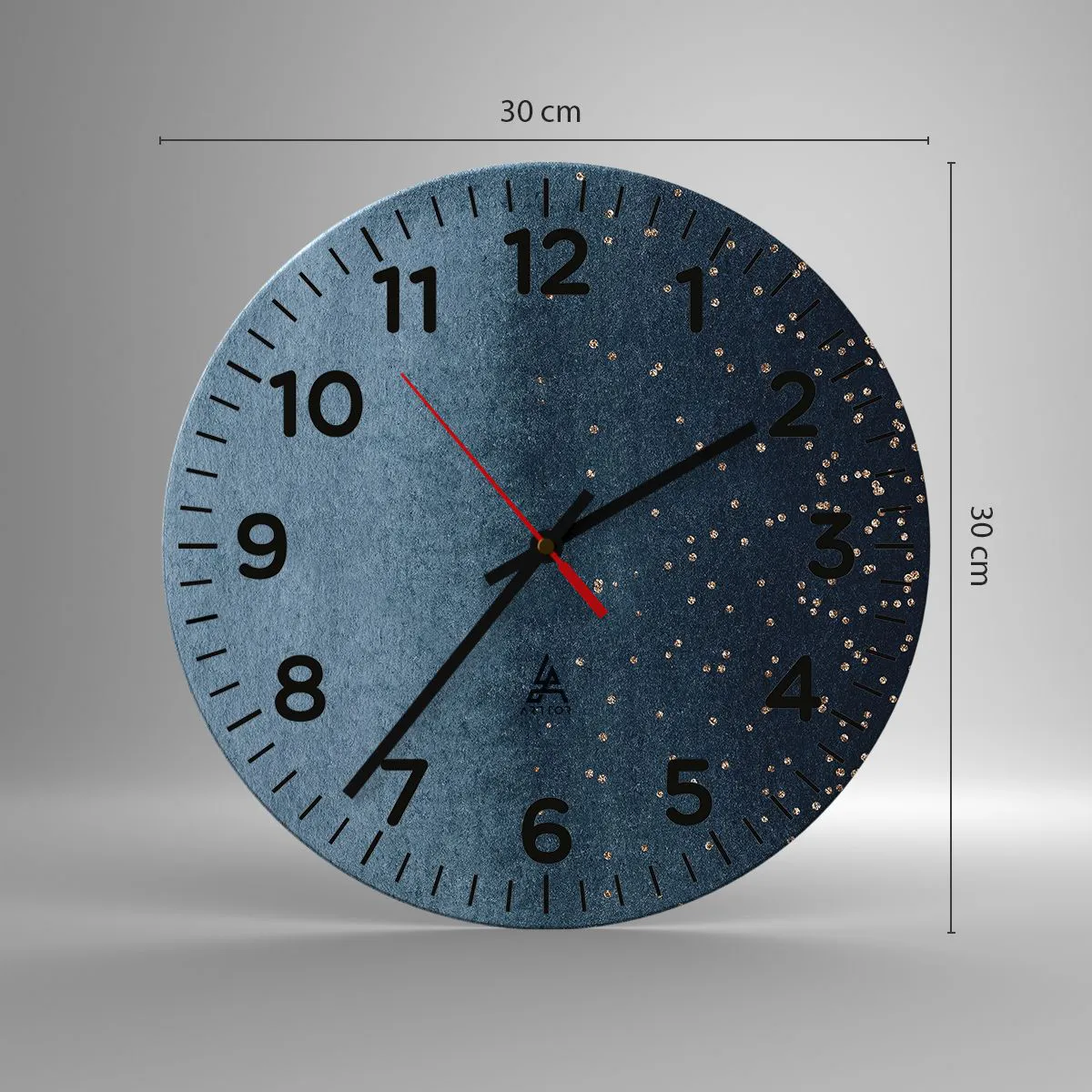 Nástenné hodiny - Kompozícia – modrej fázy - 30x30 cm