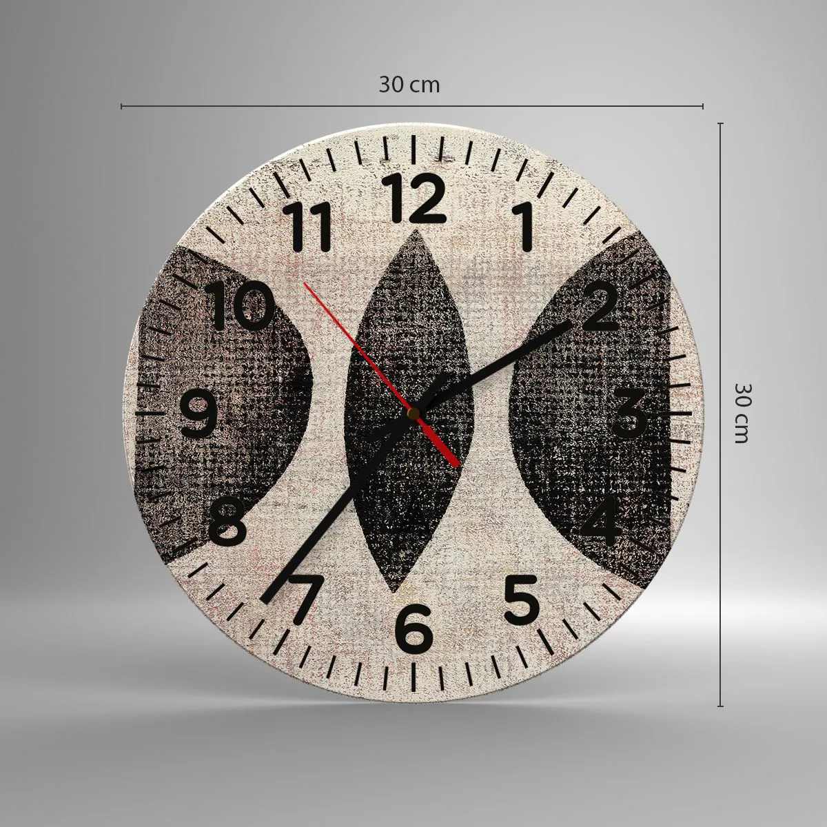 Wandklok - Klok - etnische abstractie - 30x30 cm