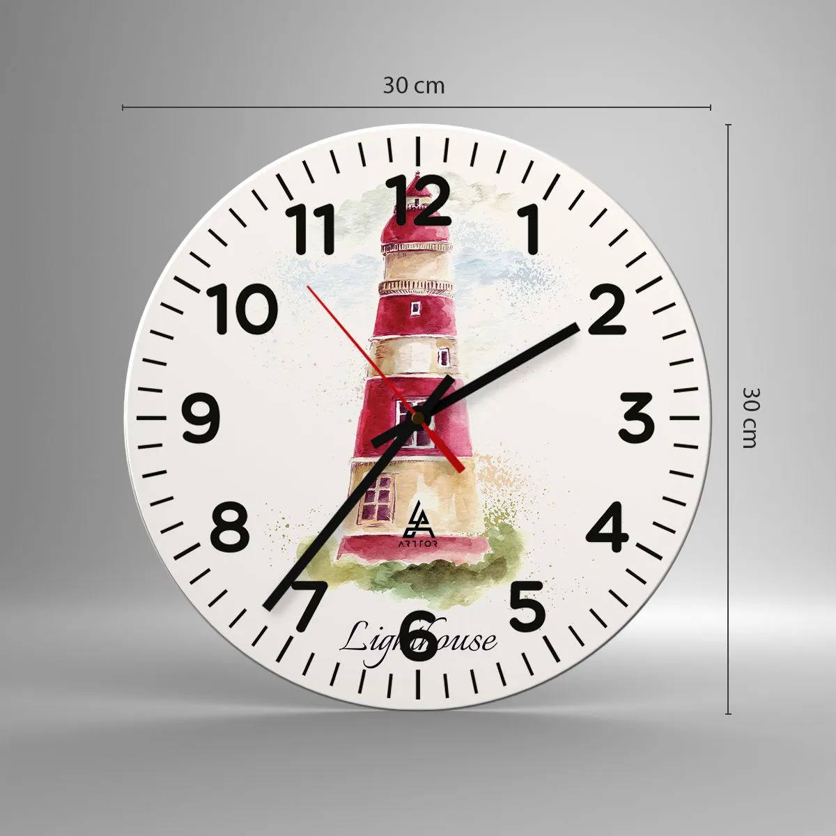 Ceas de perete - Ceas pe sticlă - Întotdeauna vreme bună - 30x30 cm