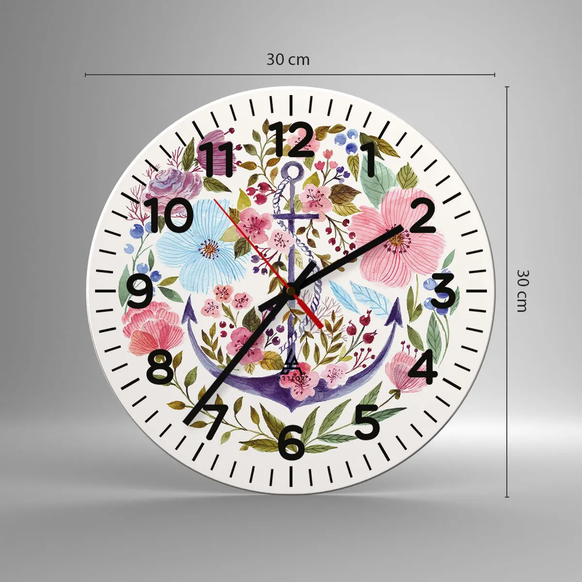 Ceas de perete - Ceas pe sticlă - Somnul bun al marinarului - 30x30 cm