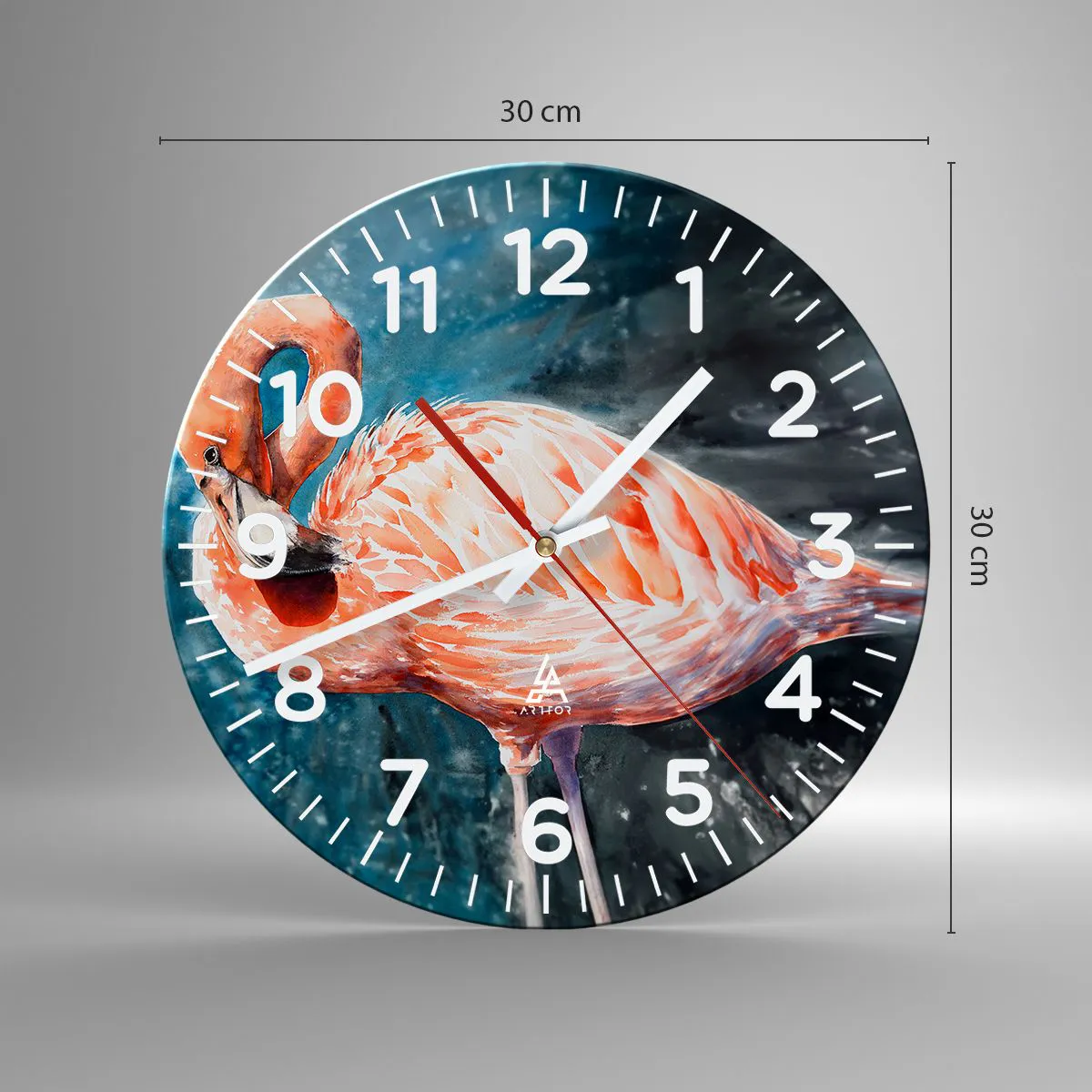 Wanduhr - Glasuhr - Von Natur aus dekorativ - 30x30 cm