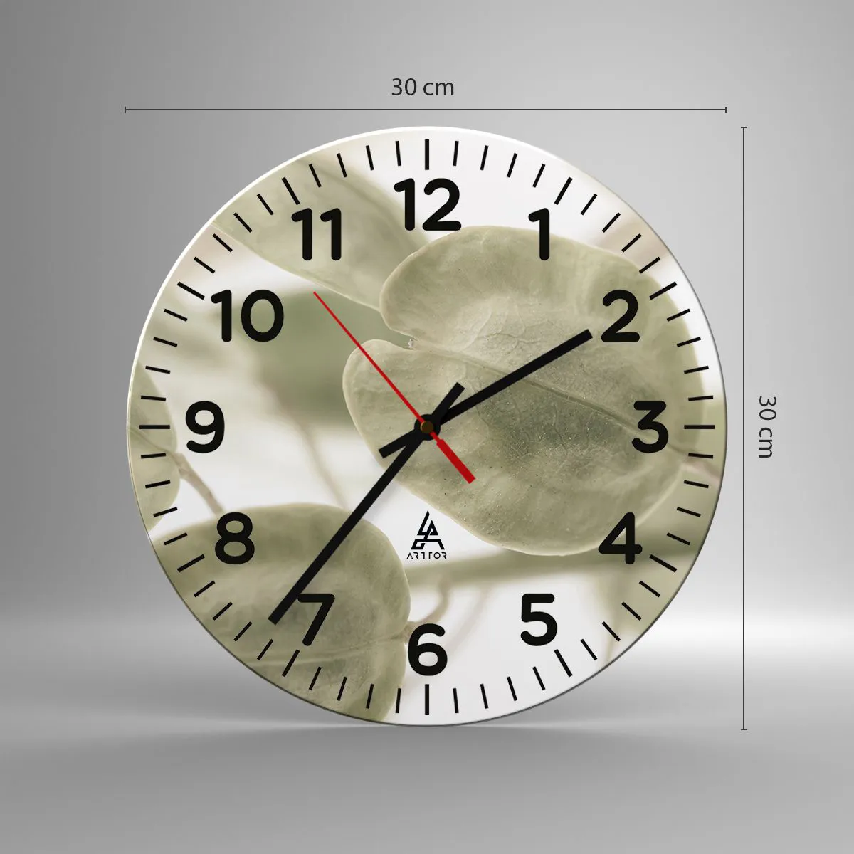 Zegar ścienny - Na początku były listki… - 30x30 cm