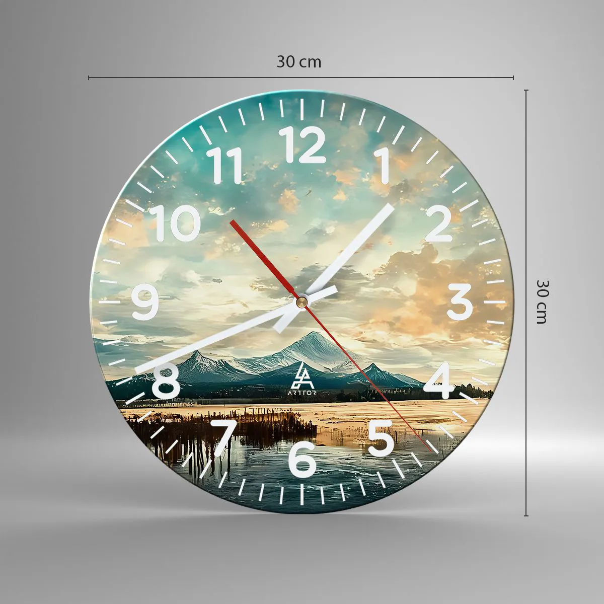 Wanduhr - Glasuhr - Unter dem Schutz des Himmels - 30x30 cm