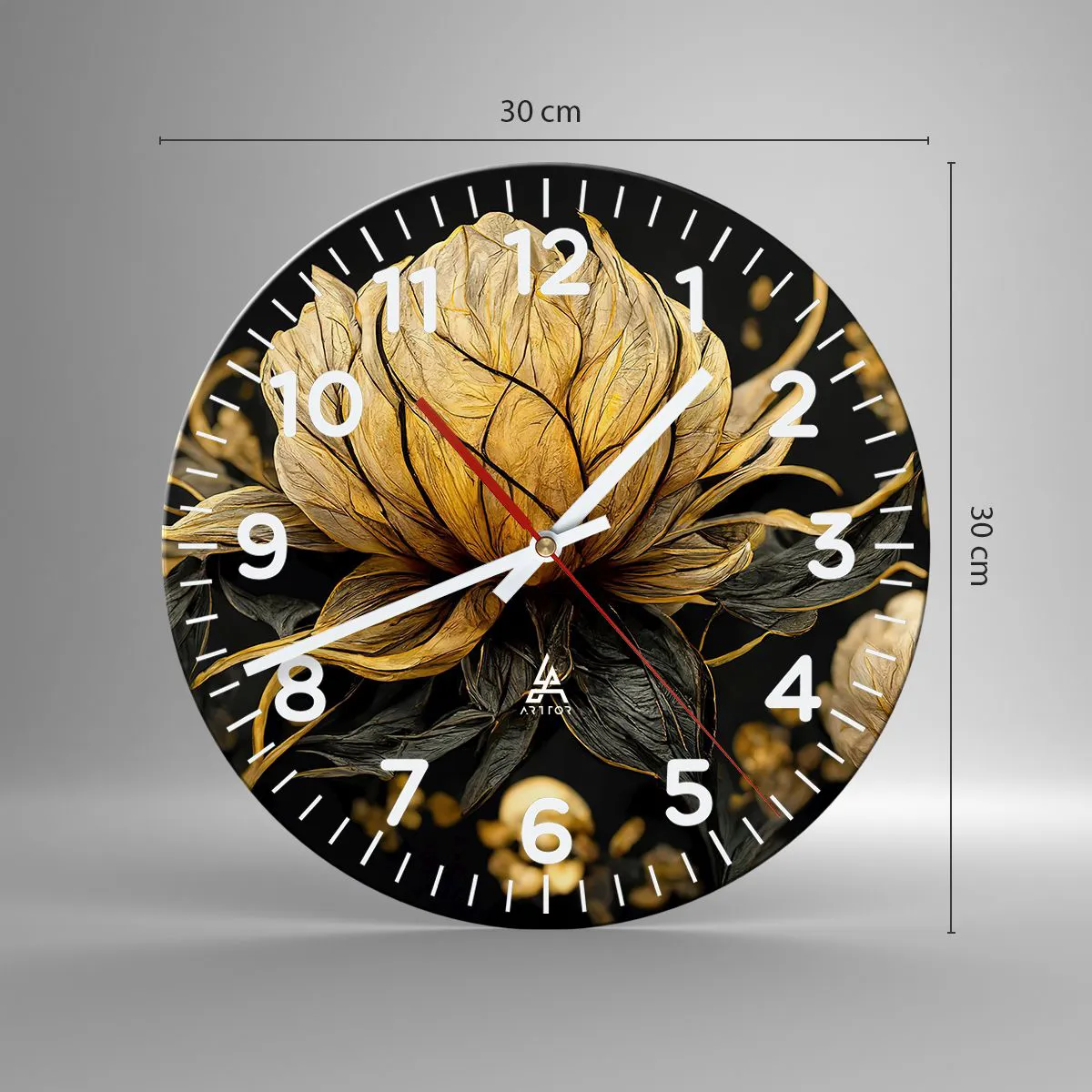 Wanduhr - Glasuhr - Subtile Zerbrechlichkeit - 30x30 cm