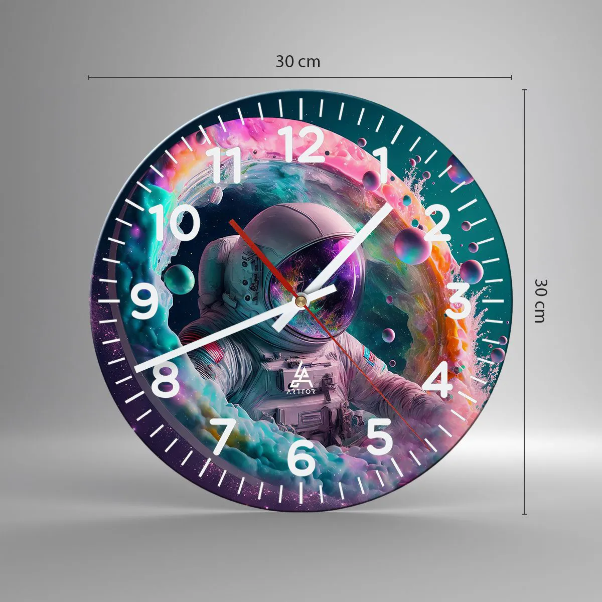 Wanduhr - Glasuhr - Sternentor - 30x30 cm