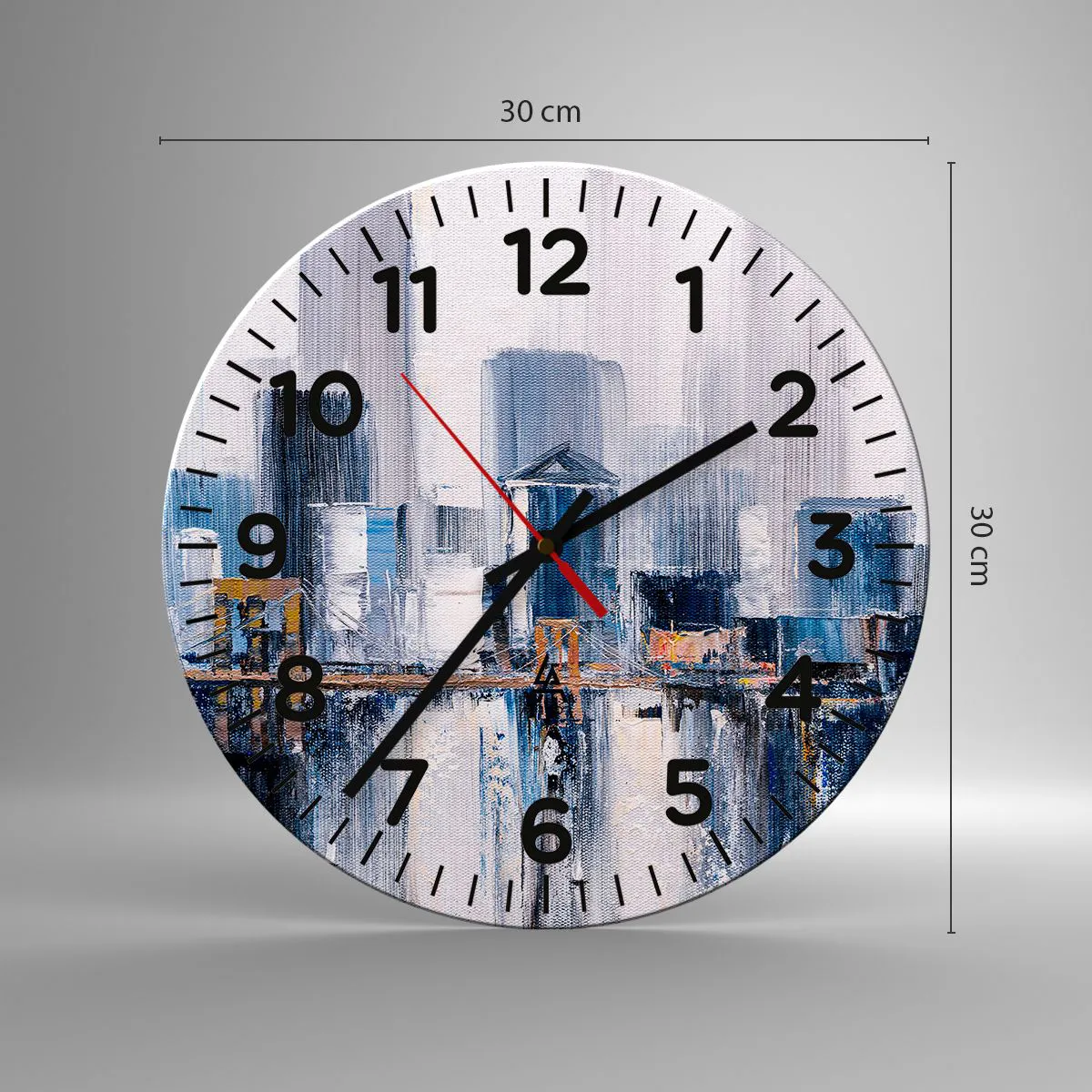 Horloge murale - Pendule murale - Impression new-yorkaise - 30x30 cm