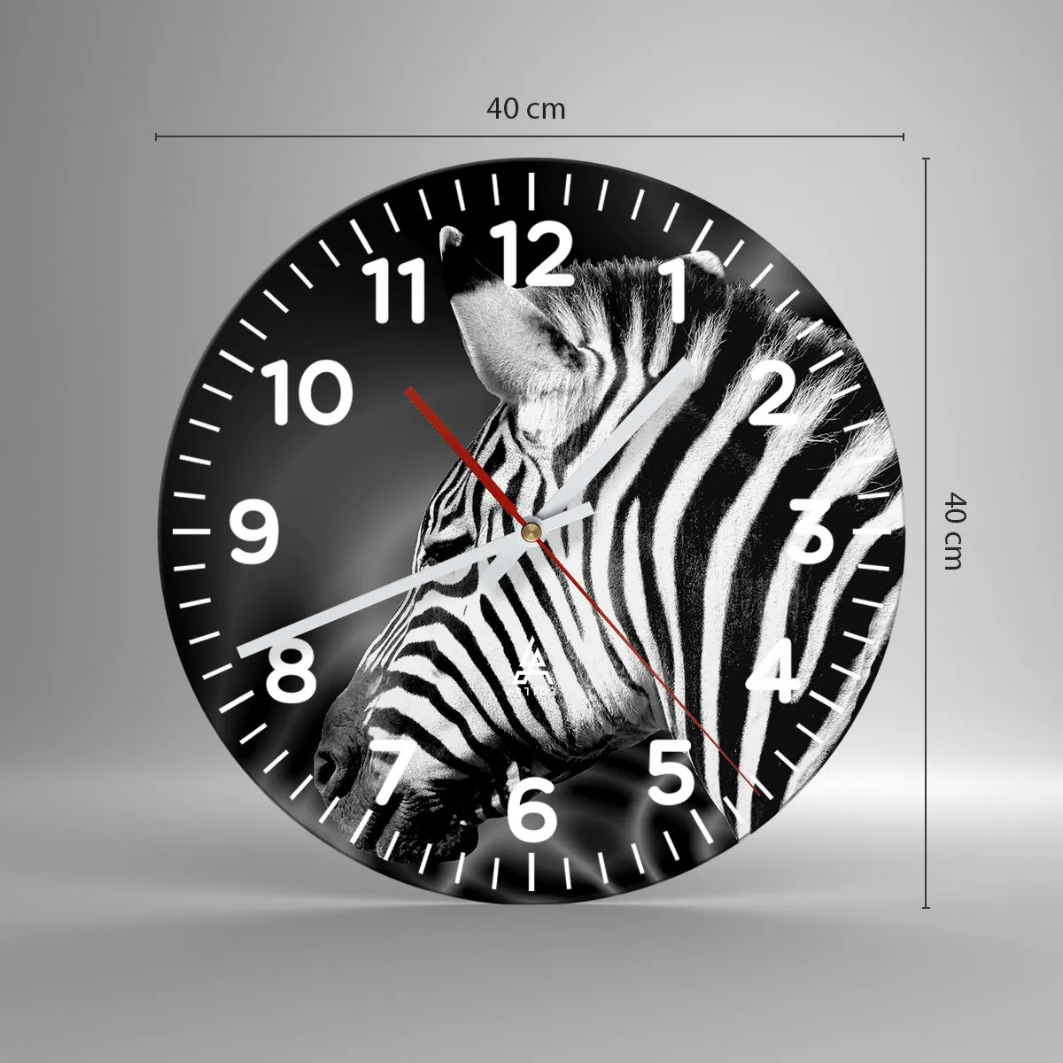 Vægur, Uret - Hvid er hvid og sort er sort - 40x40 cm