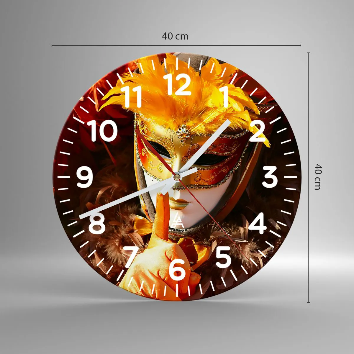 Ceas de perete - Ceas pe sticlă - Misterul face parte din joc - 40x40 cm