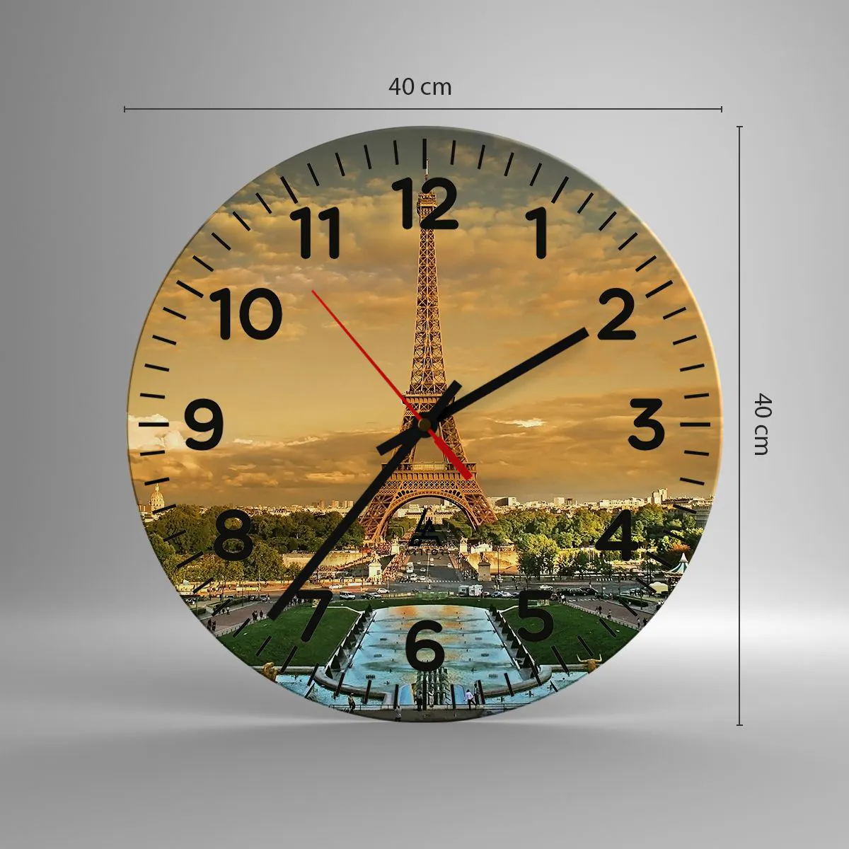 Horloge murale - Pendule murale - La reine de Paris - 40x40 cm