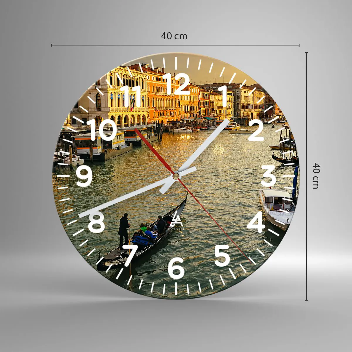 Ceas de perete - Ceas pe sticlă - Pe partea însorită a străzii - 40x40 cm