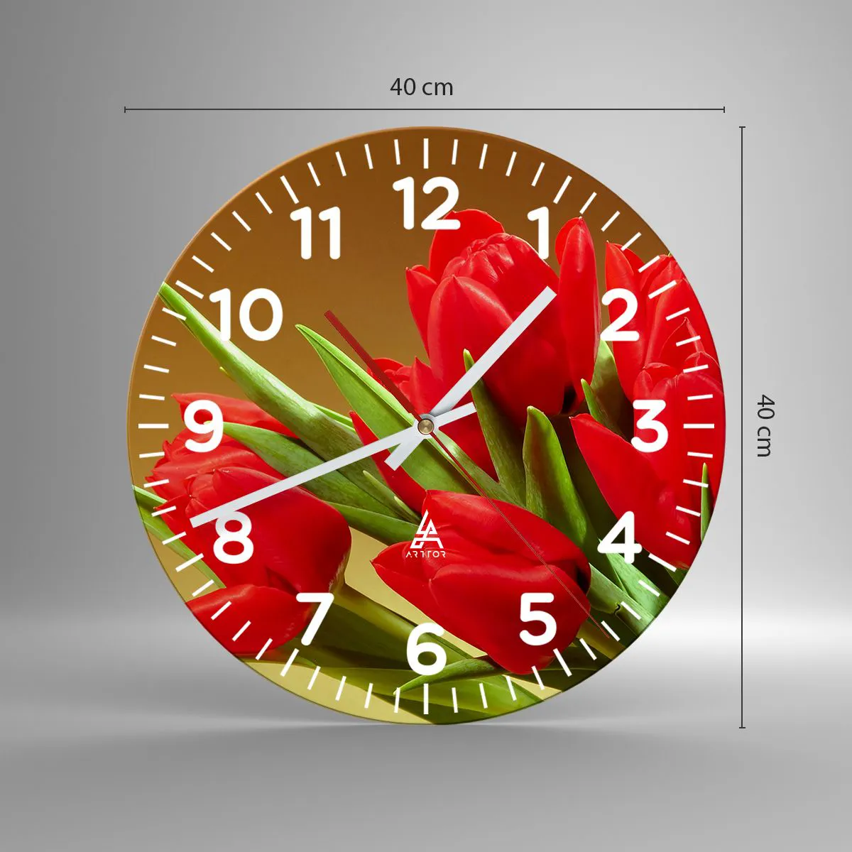 Horloge murale - Pendule murale - Amas de joie printanière - 40x40 cm