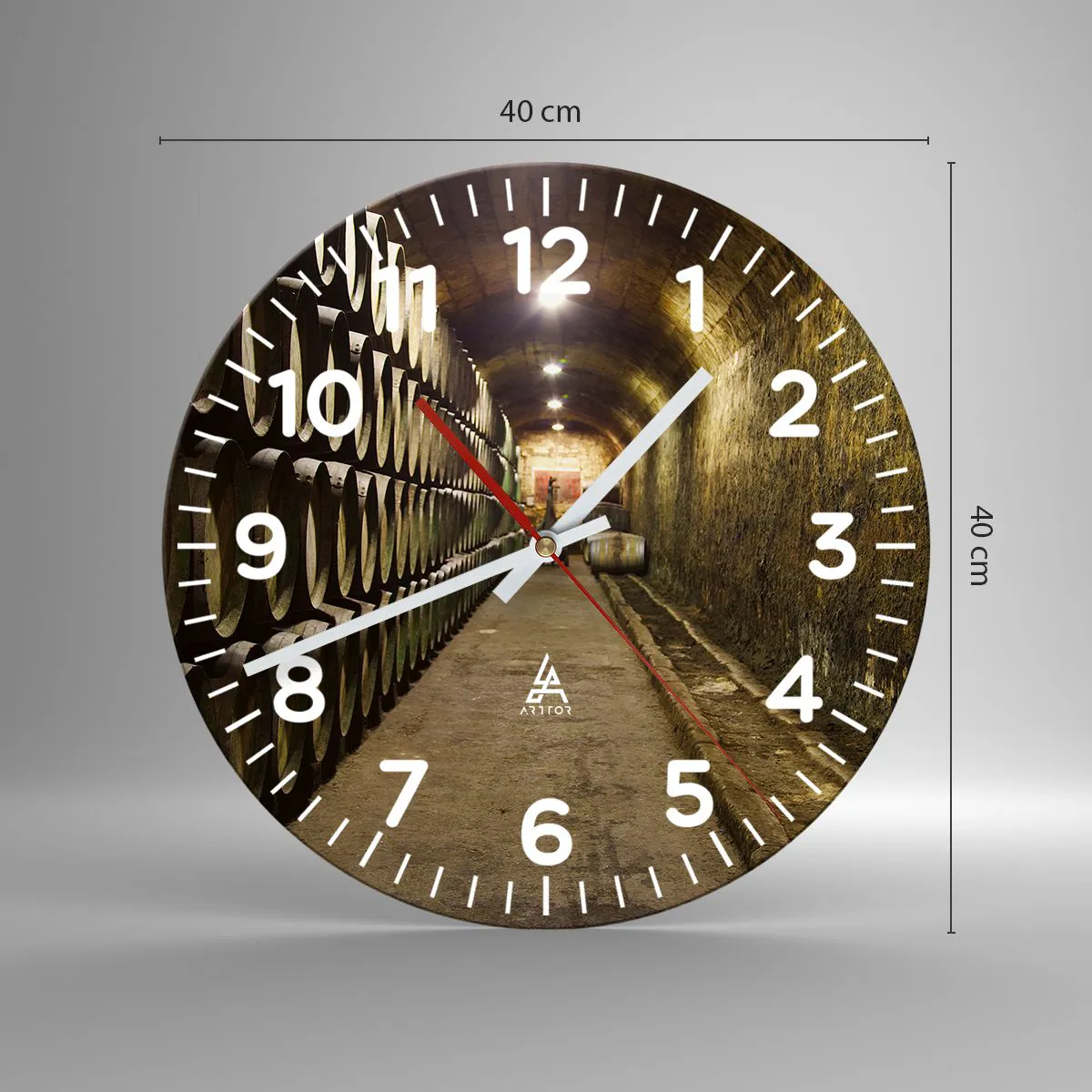 Ceas de perete - Ceas pe sticlă - Este bine să te întinzi - 40x40 cm