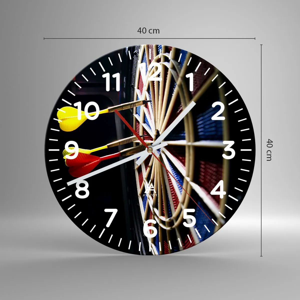 Relógio de parede - Relógio em vidro - Direto ao ponto - 40x40 cm