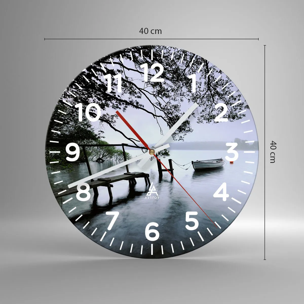 Wall clock - Clock on glass - You Are Resting Now - 40x40 cm