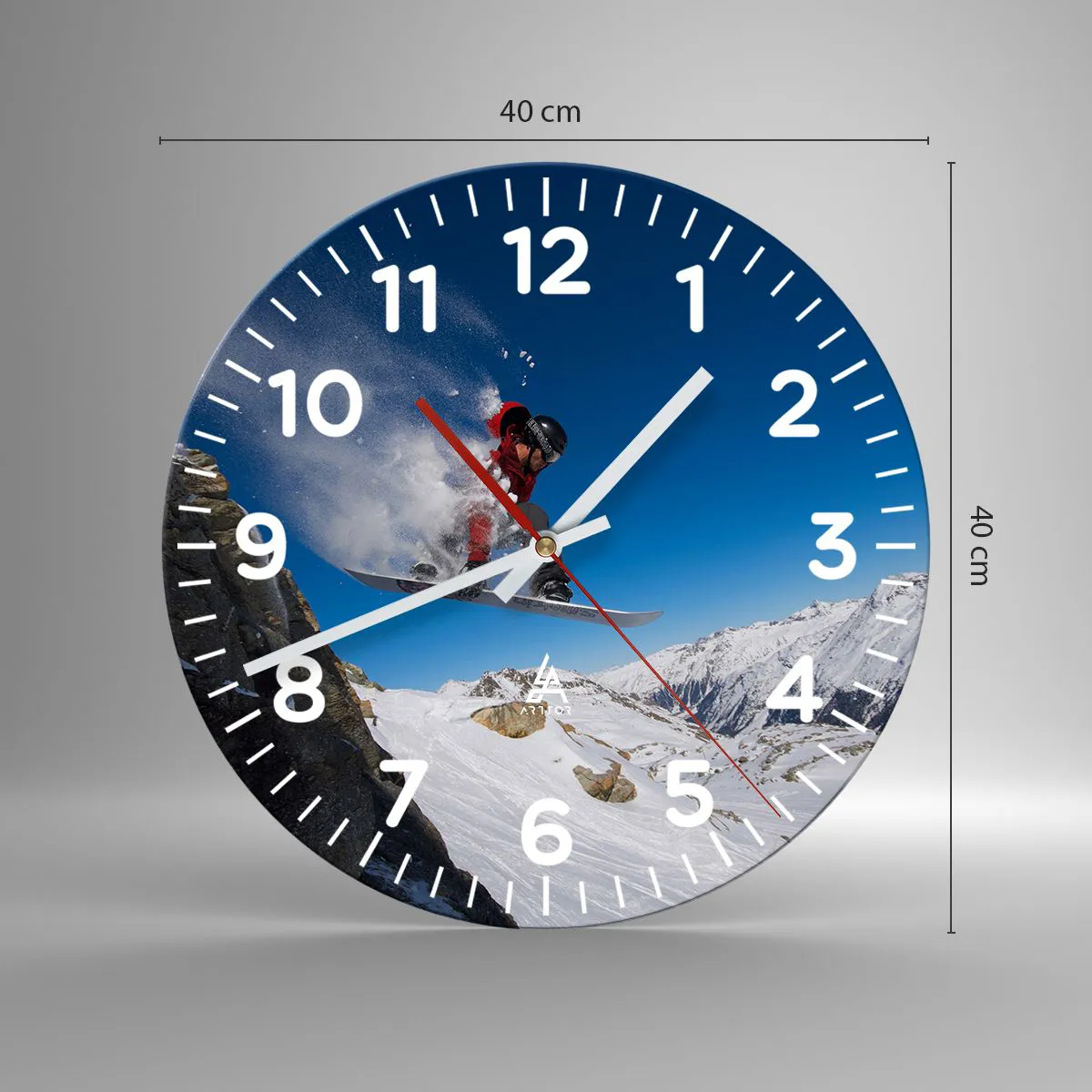 Reloj de pared - Reloj de vidrio - Y te convertiste en parte del lugar - 40x40 cm