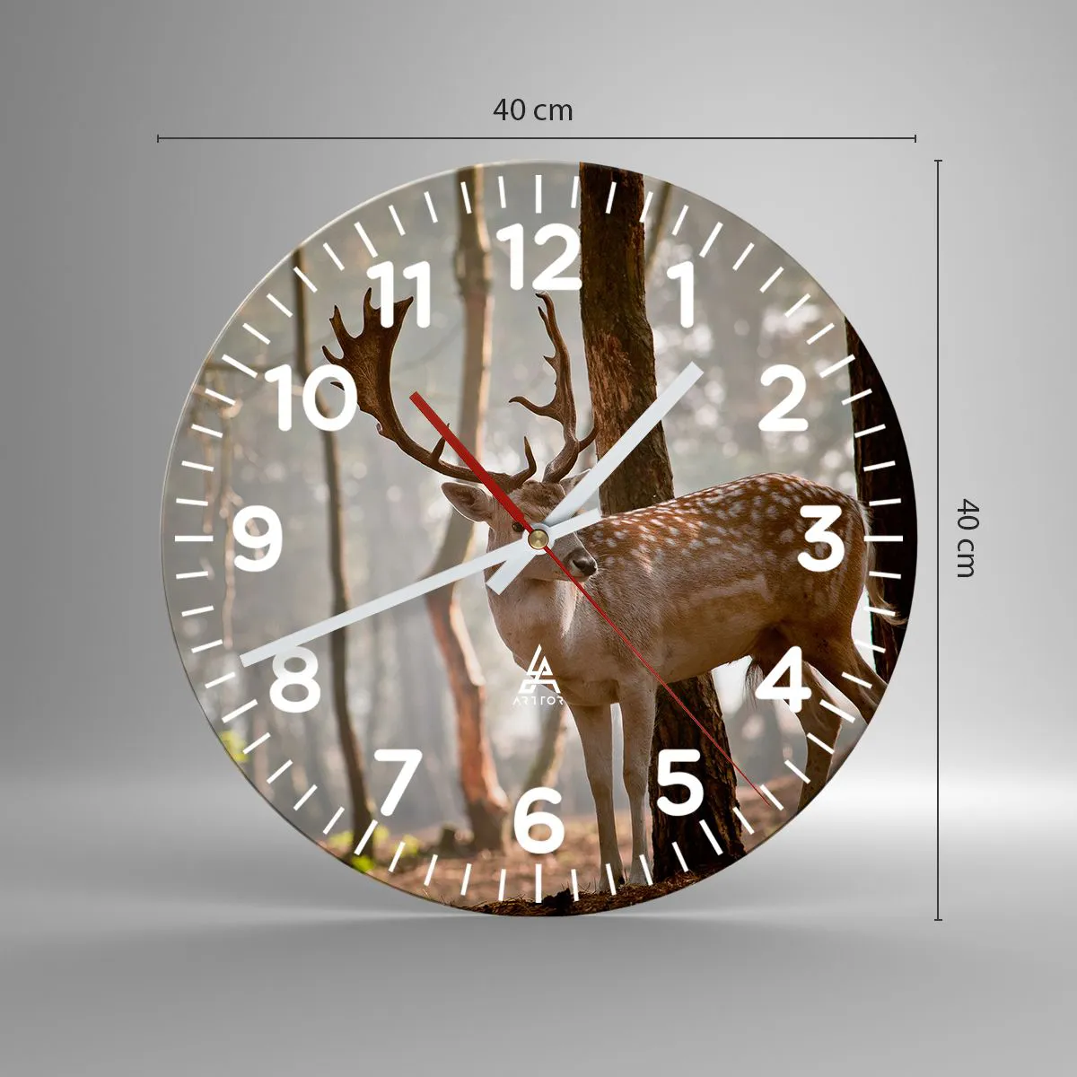 Wanduhr - Glasuhr - Das Licht der Jugend - 40x40 cm