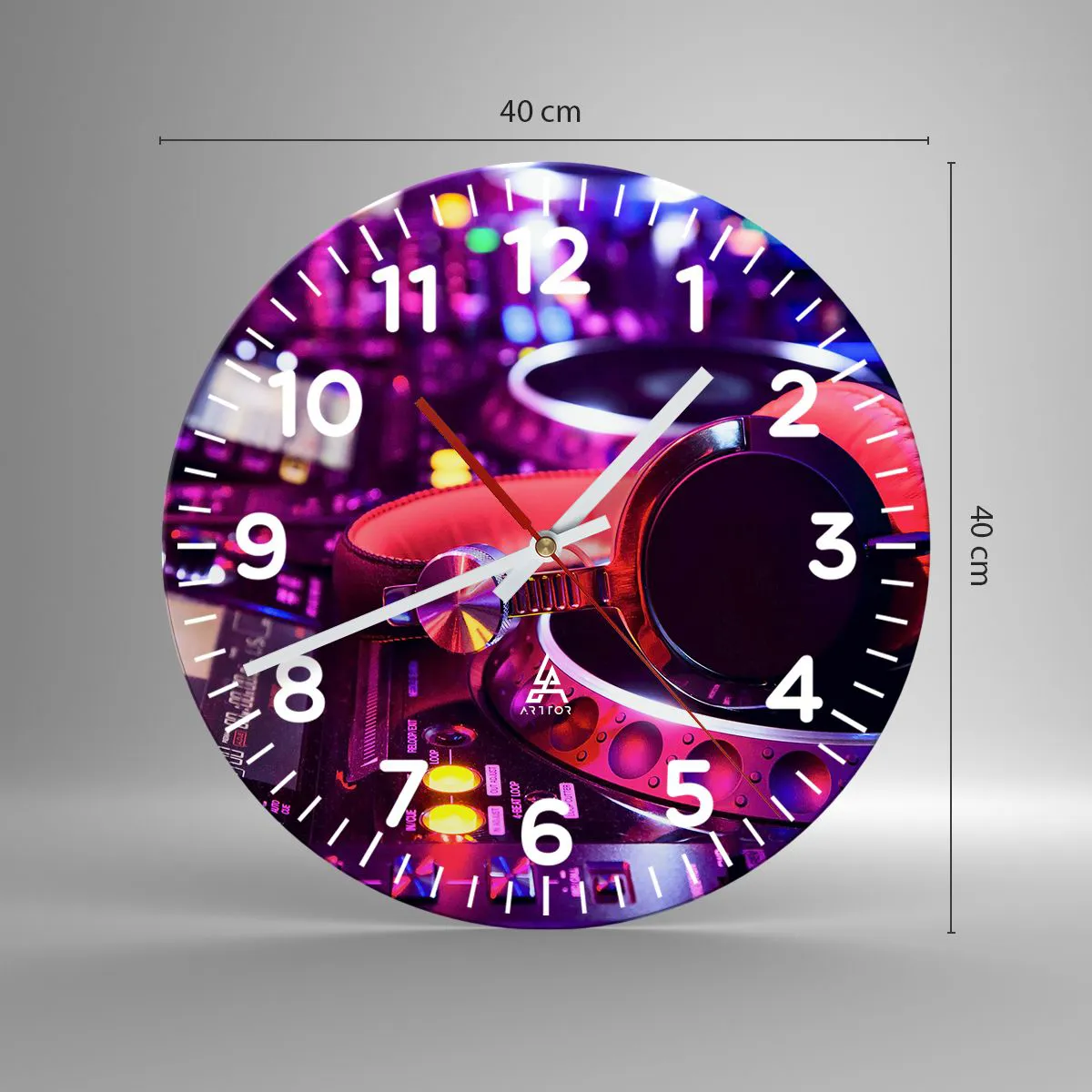 Ceas de perete - Ceas pe sticlă - Înainte de a începe distracția - 40x40 cm