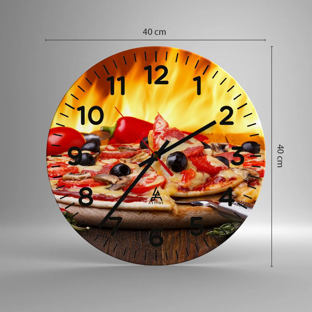 Ceas de perete - Ceas pe sticlă - From Italy with love - 40x40 cm