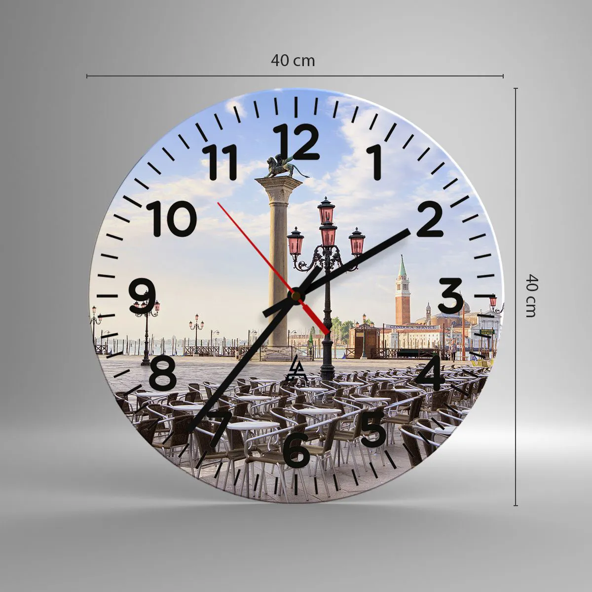 Reloj de pared - Reloj de vidrio - Vamos, todo está listo - 40x40 cm