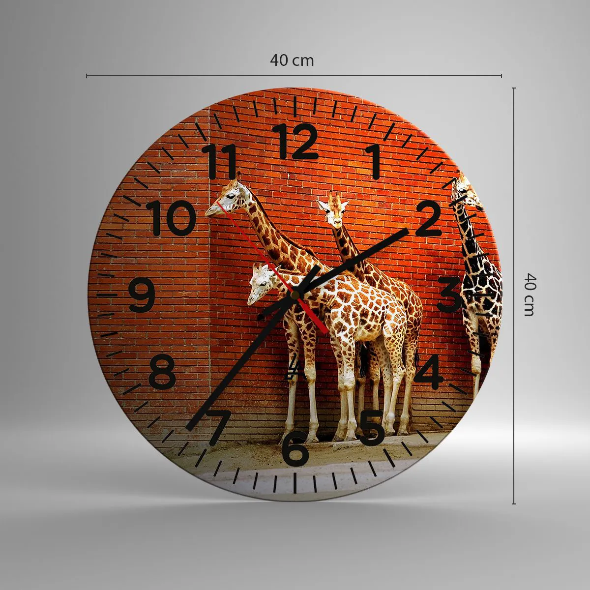 Wanduhr - Glasuhr - Sehen Sie Akazien? - 40x40 cm