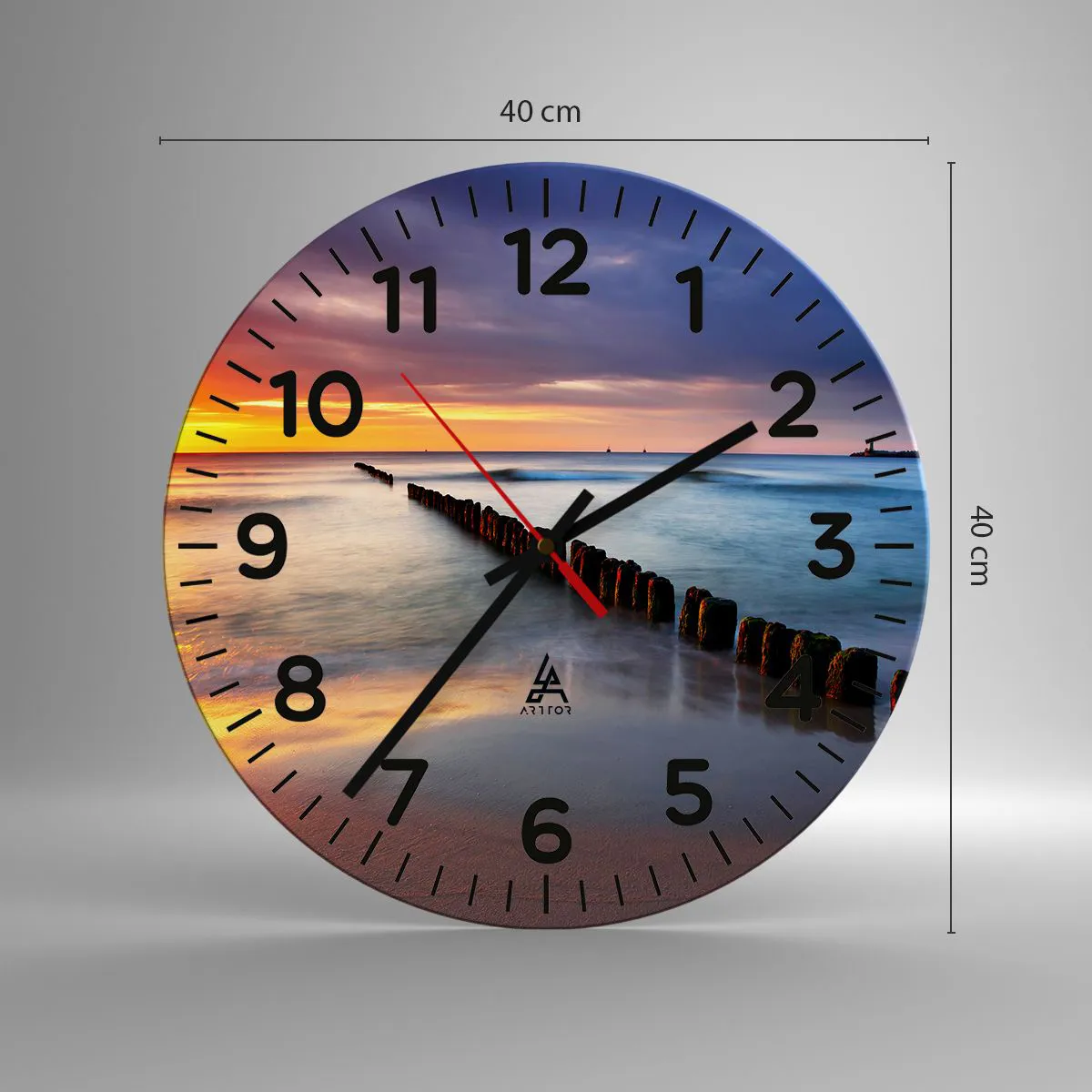 Nástenné hodiny - Počúvaj ticho - 40x40 cm