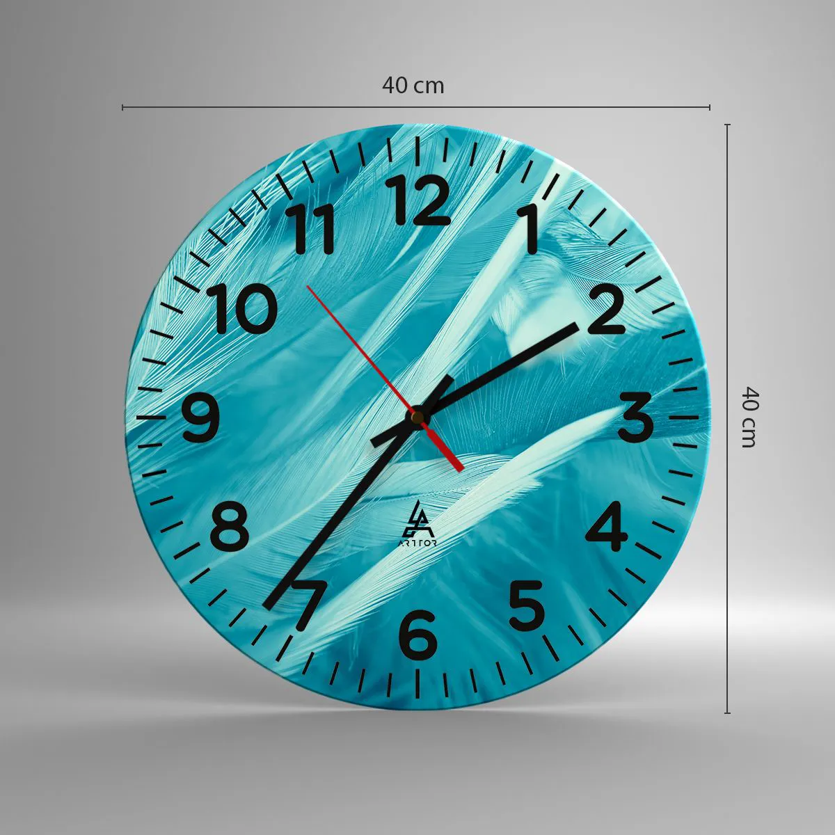 Wanduhr - Glasuhr - In Pulver ertrinken - 40x40 cm