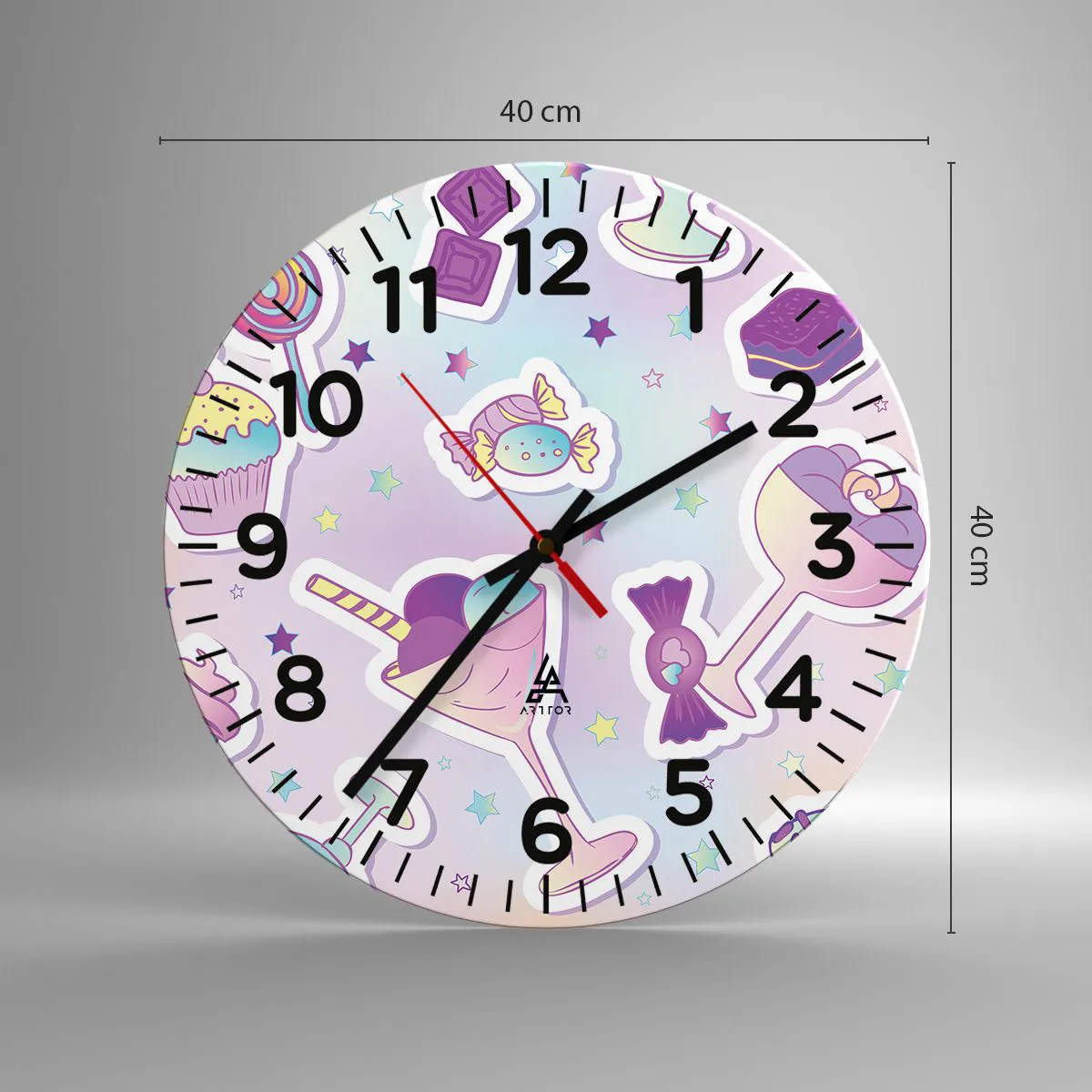 Zegar ścienny - Żeby codziennie były urodziny - 40x40 cm