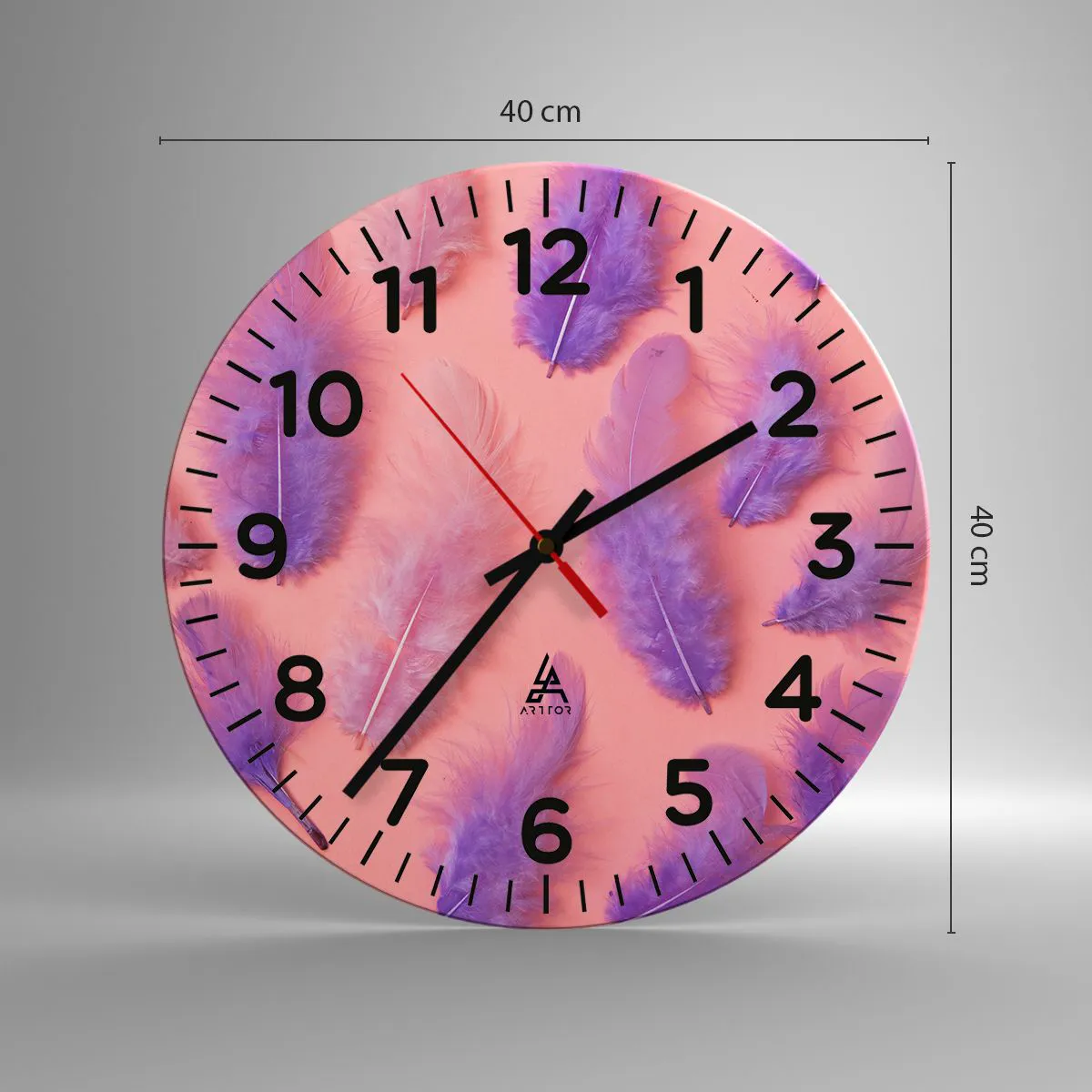 Falióra, Óra - A vágy lila madara - 40x40 cm