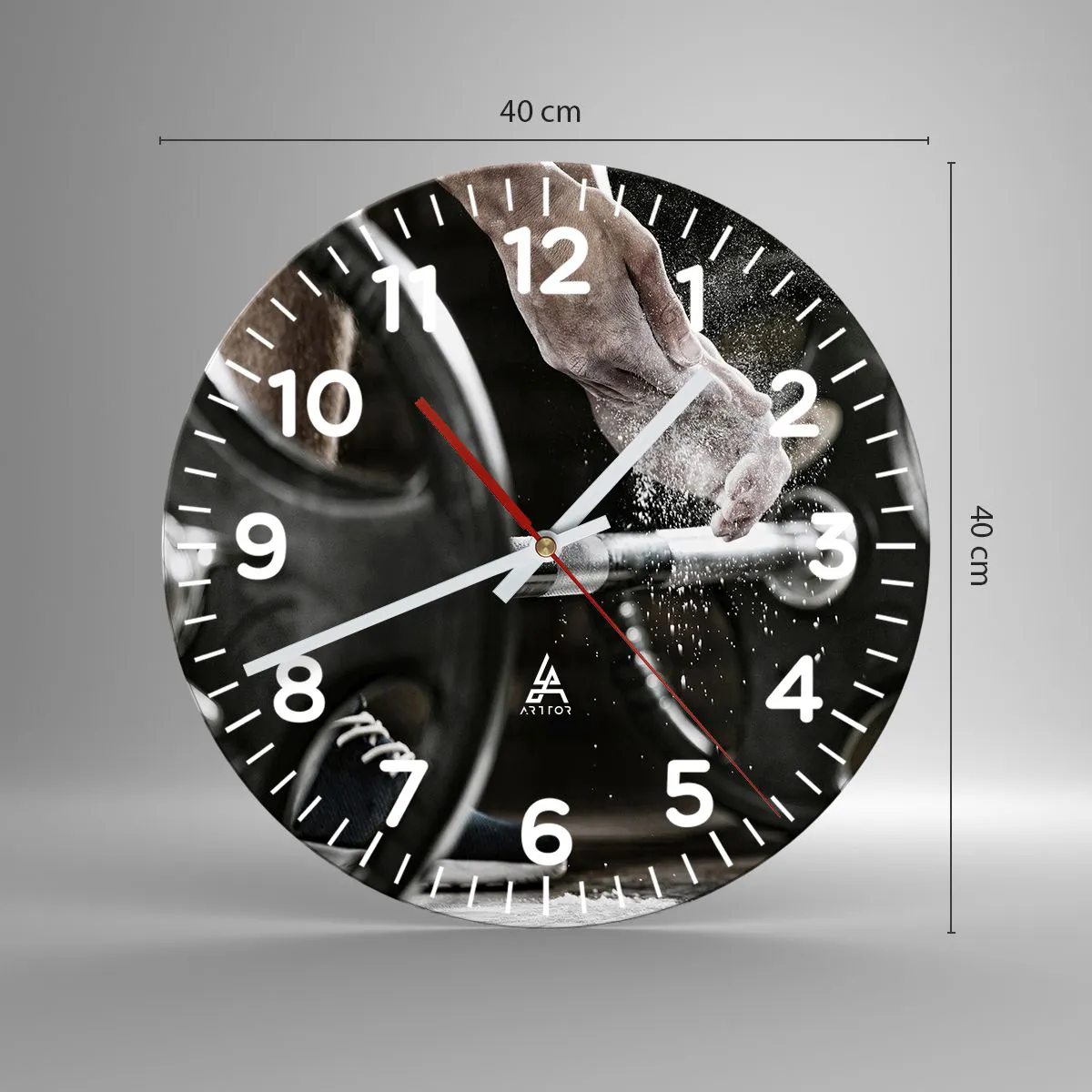 Ceas de perete - Ceas pe sticlă - Provocare acceptată! - 40x40 cm