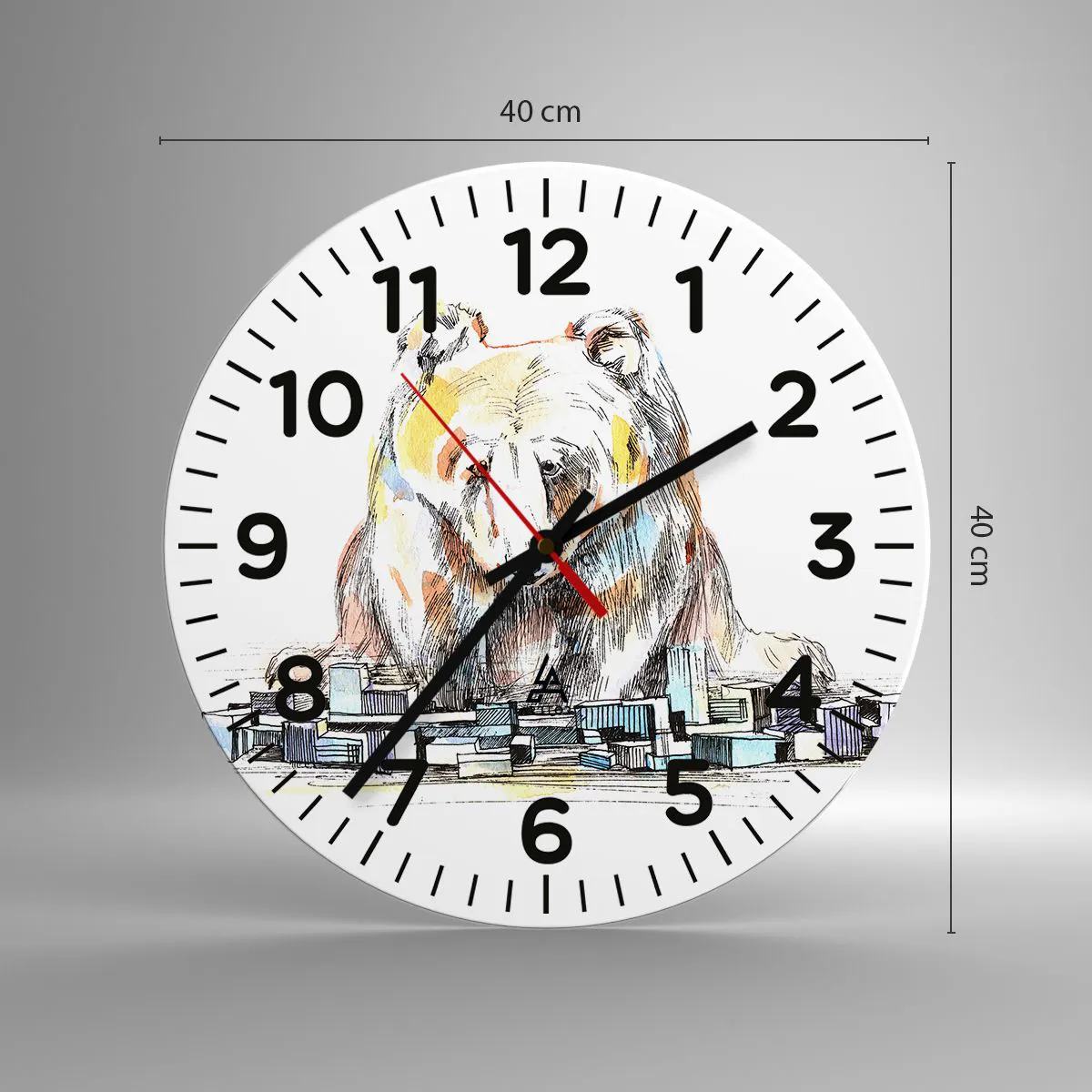 Zegar ścienny - Jak można tak żyć? - 40x40 cm