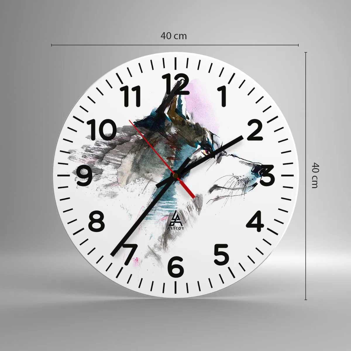 Wanduhr - Glasuhr - Vom Teufel sprechen - 40x40 cm