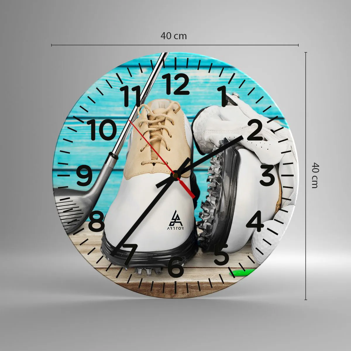 Wanduhr - Glasuhr - Alles ist bereit - 40x40 cm