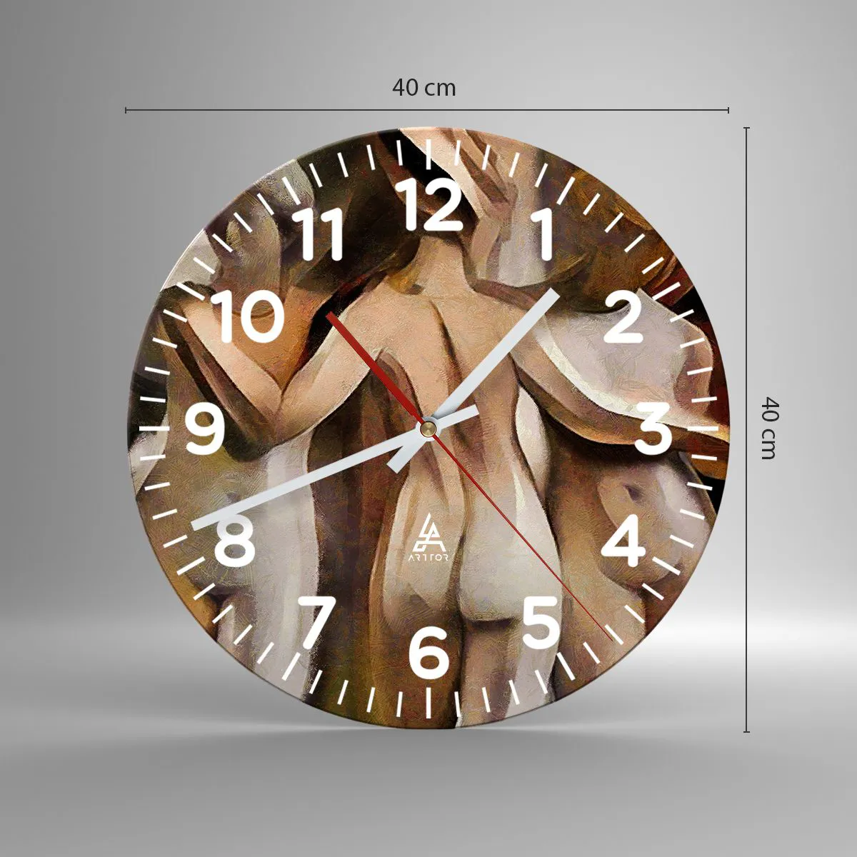 Vægur, Uret - Tre Nåder 2.0 - 40x40 cm