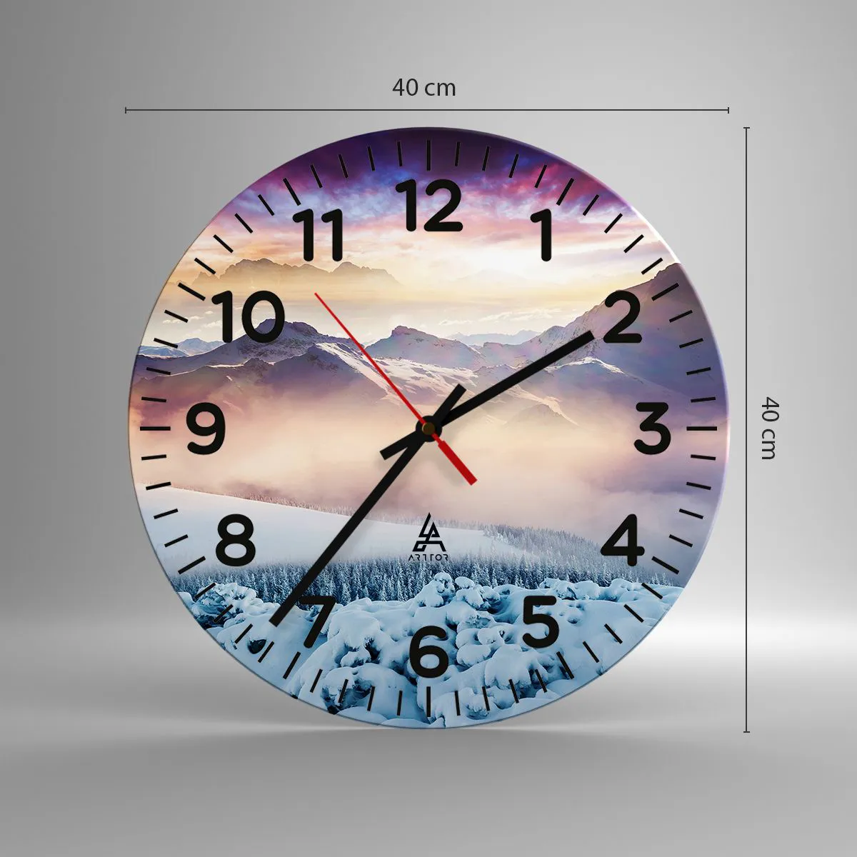 Orologio da parete - Orologio in Vetro - Forza e purezza della natura - 40x40 cm