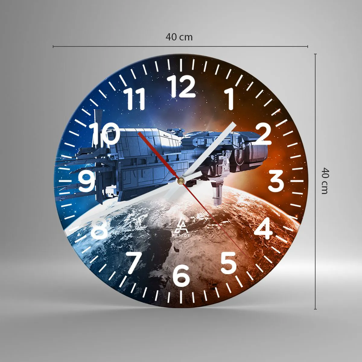 Ceas de perete - Ceas pe sticlă - Observator atent - 40x40 cm