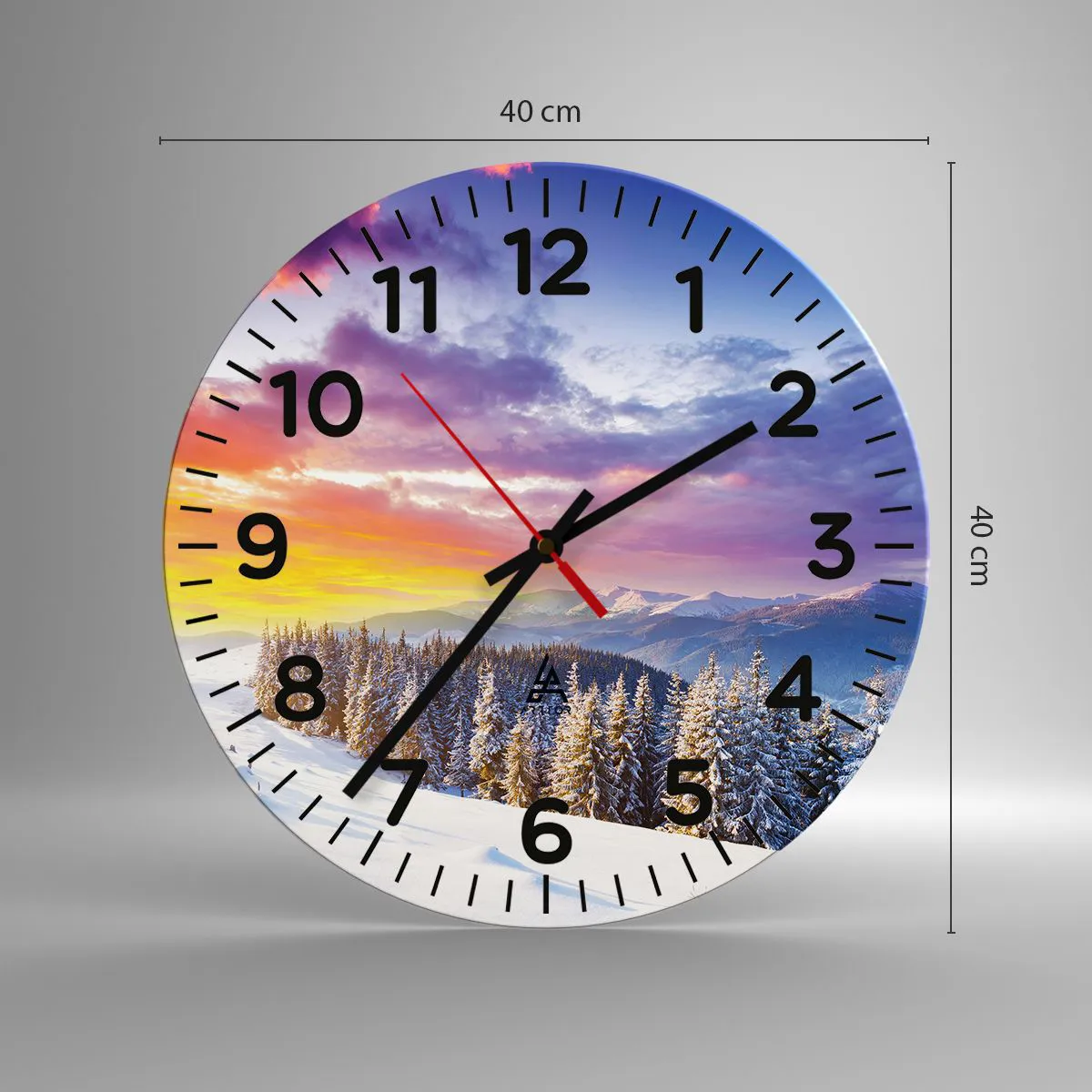 Wanduhr - Glasuhr - Am helllichten Tag - 40x40 cm