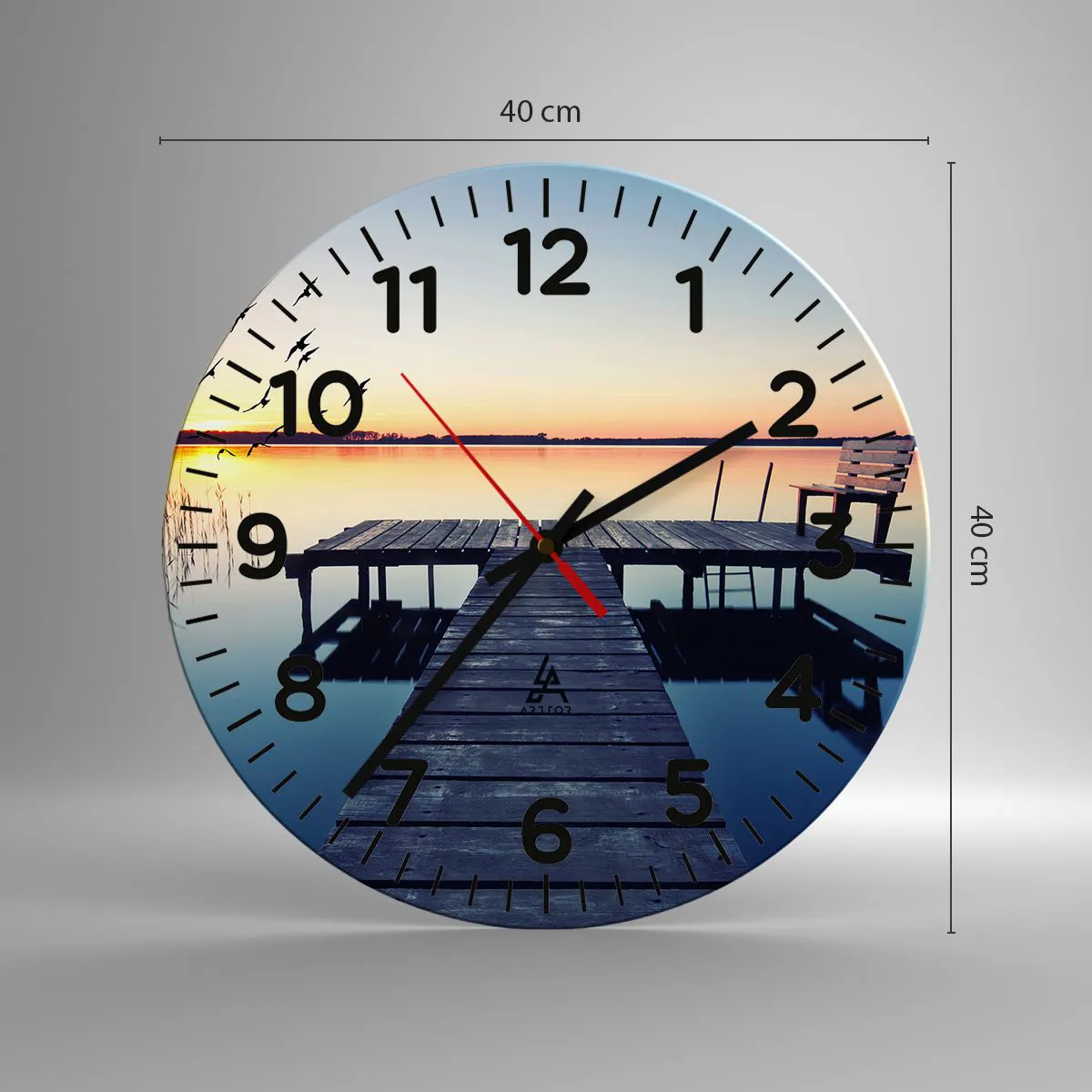 Wanduhr - Glasuhr - Das war ein guter Tag - 40x40 cm