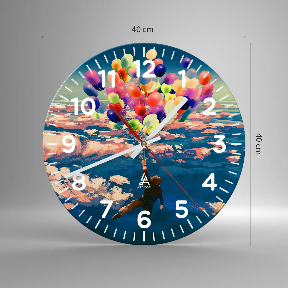 Falióra, Óra - Egy gyermekkori álom valóra vált - 40x40 cm