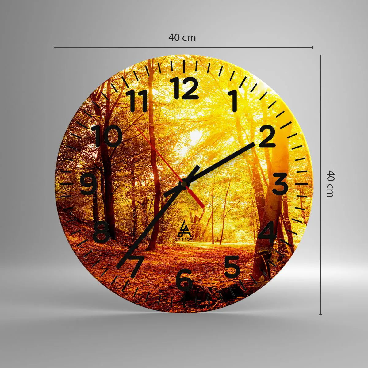 Zegar ścienny - Ku złotej polanie - 40x40 cm