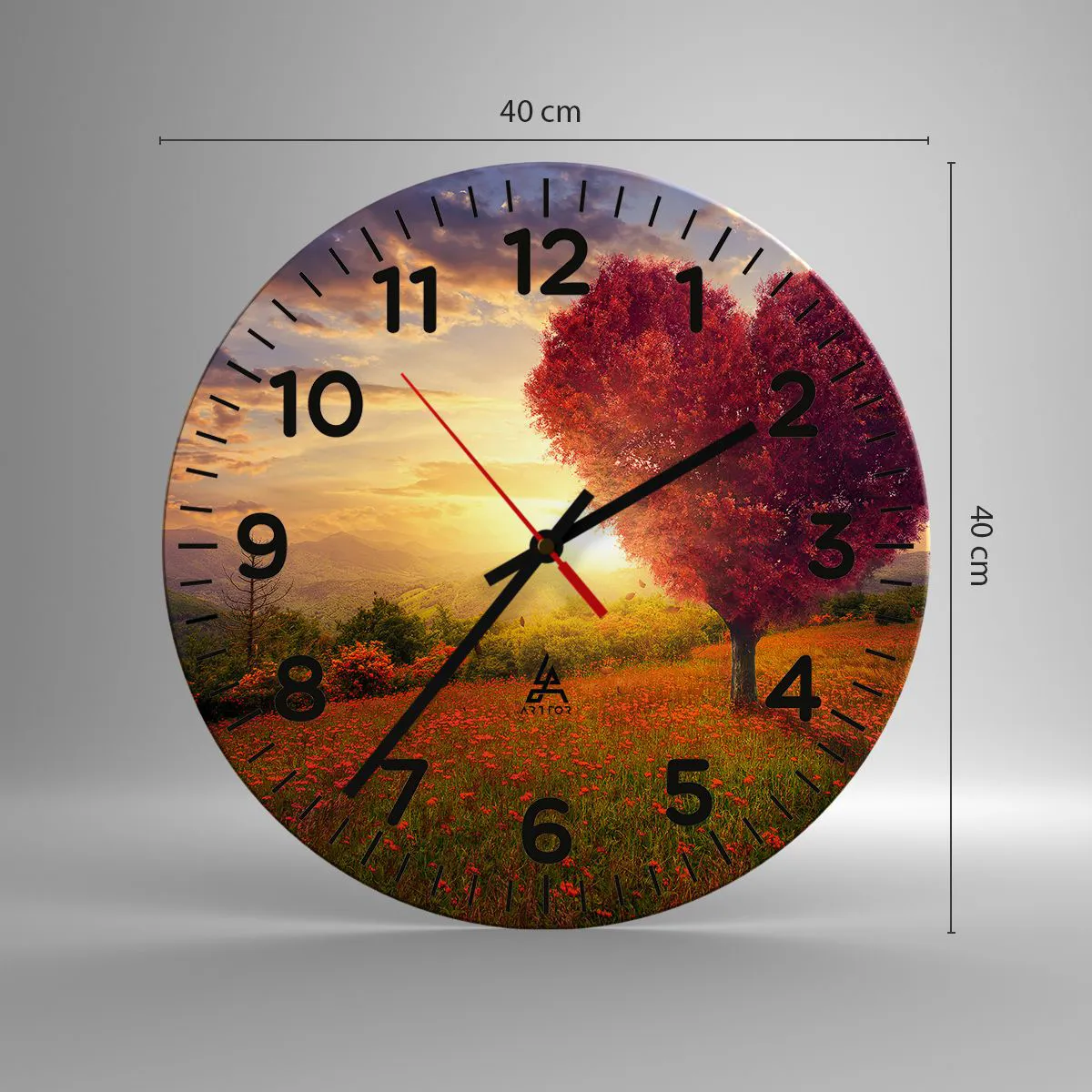 Vægur, Uret - Det griber om hjertet - 40x40 cm