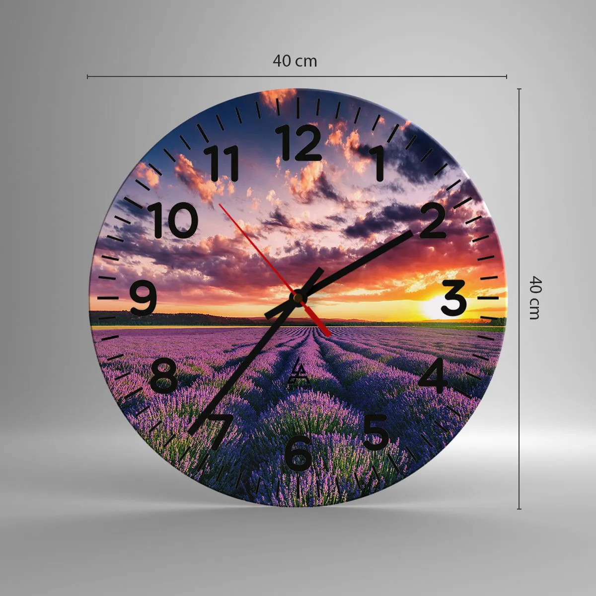 Horloge murale - Pendule murale - Monde de lavande - 40x40 cm