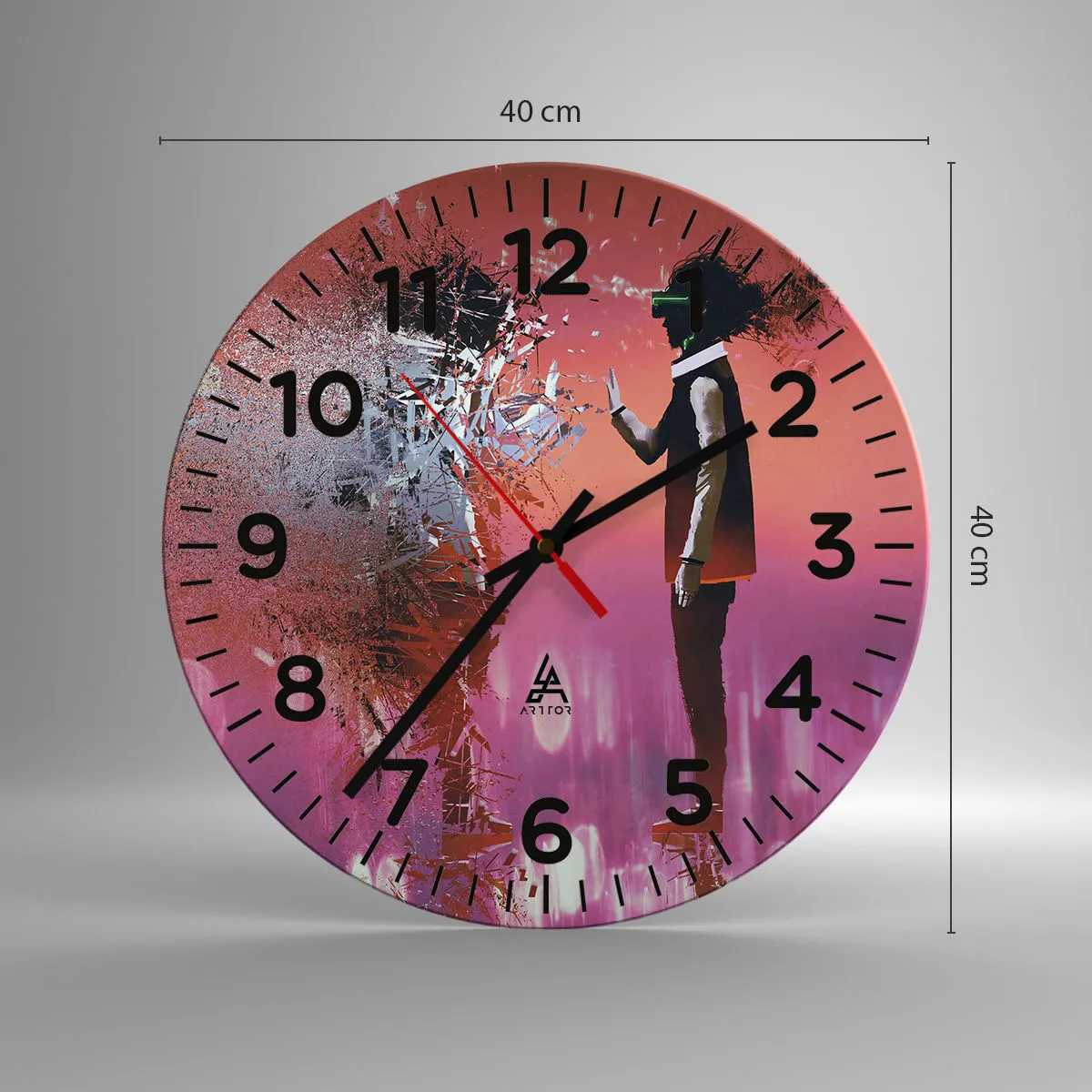 Vægur, Uret - Er det muligt at se ind i sig selv? - 40x40 cm